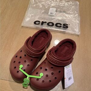 NWT Crocs Line Clogs Maroon